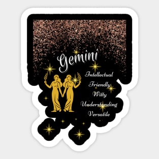 Gemini Zodiac Sign Astrology Tshirt Sticker